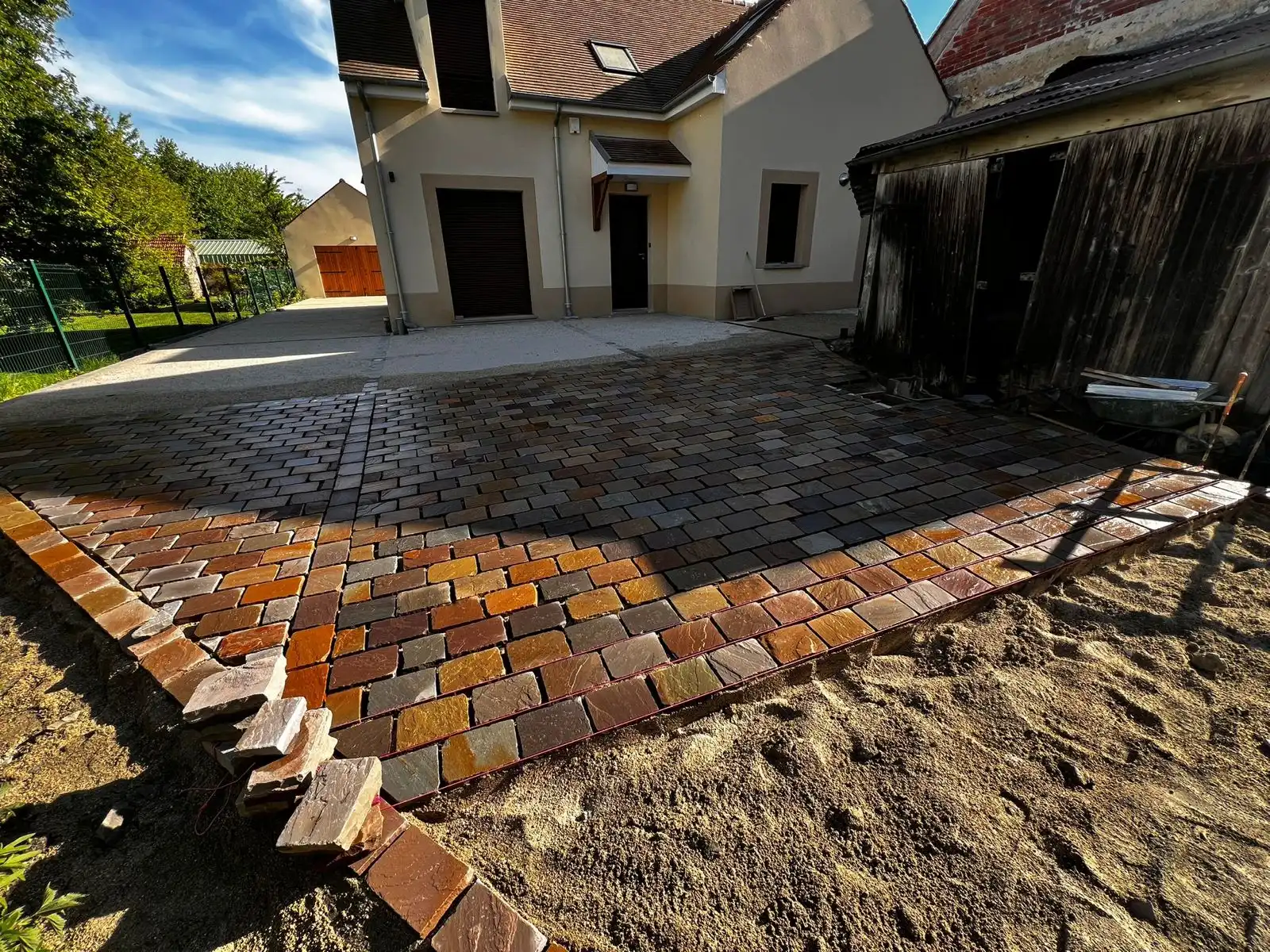 chantier pavés d'inde 77